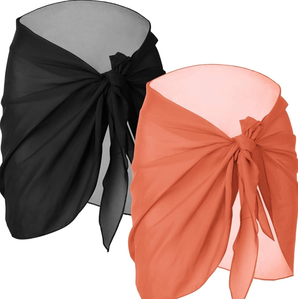 NWT Two Piece Chiffon Cover Up Beach Wrap Sarong